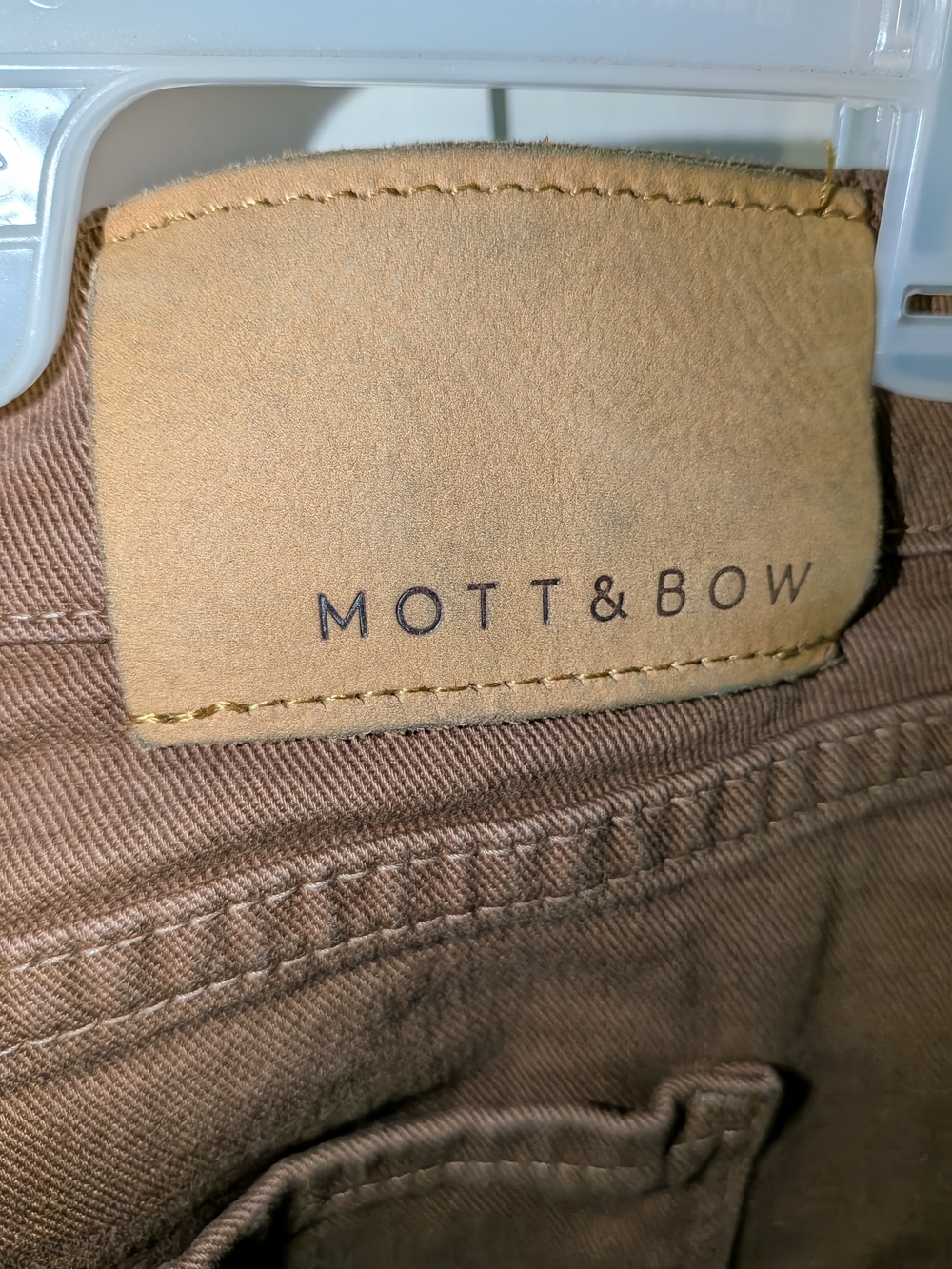 Straight Leg Women's Jeans in Brown - Picture 5 of 11